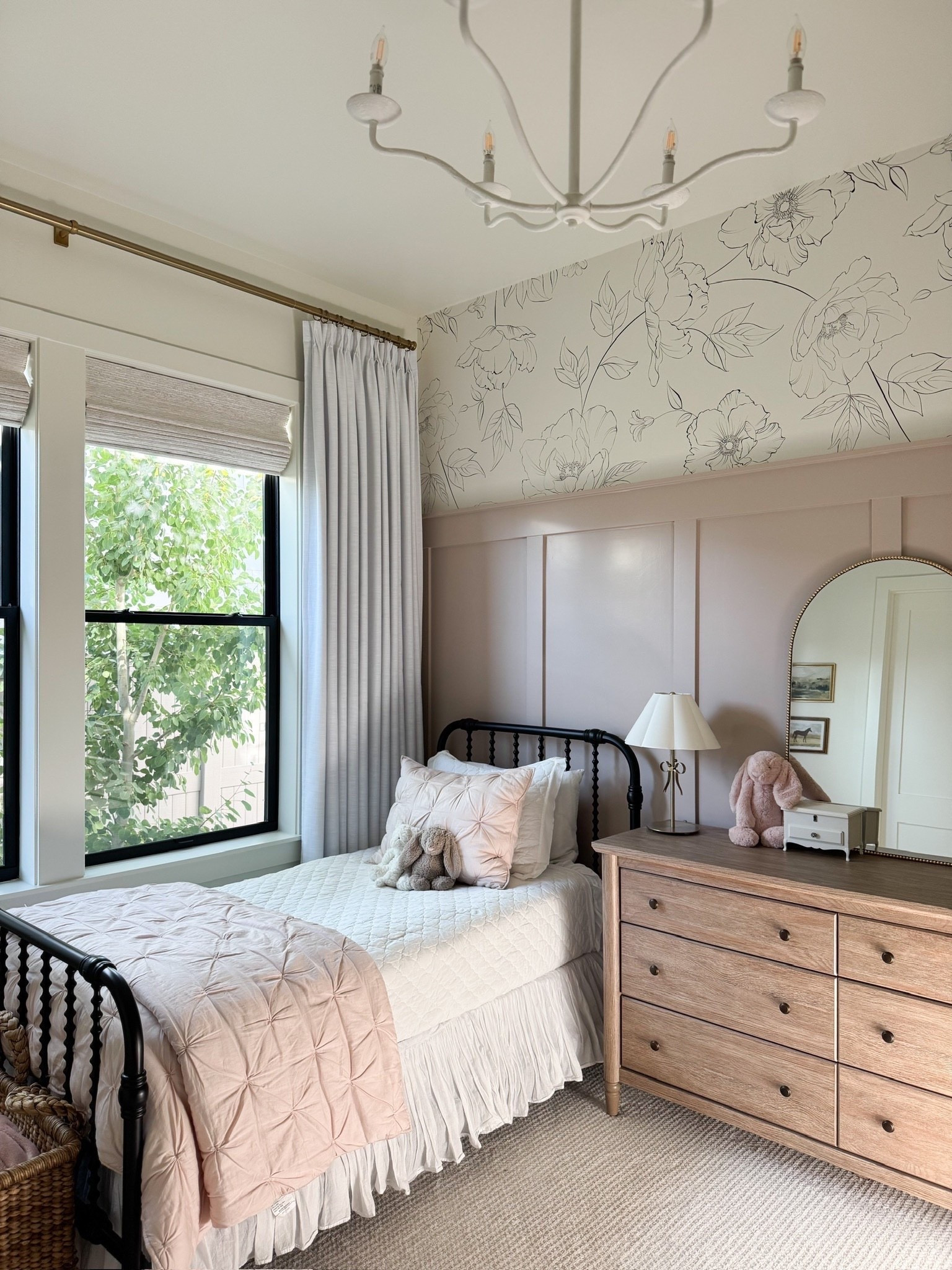 I love our two youngest girls shared room. The spindle beds are affordable and so feminine. If you’re looking for an affordable dresser, I’m convinced this is the best one, too.  Under $300, excellent quality, and fairly easy to assemble. It feels like a very high end piece of furniture—it’s heavy!!

#LTKHome #LTKKids
