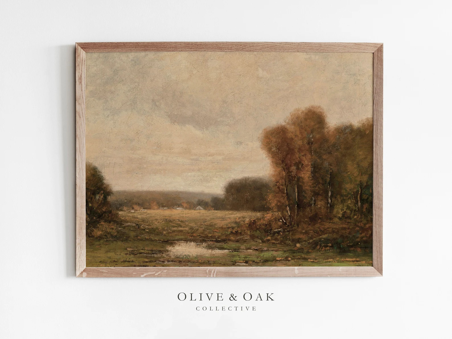 Vintage Fall Landscape Painting / Farmhouse Autumn Painting PRINTABLE WALL ART / #194 - Etsy | Etsy (US)