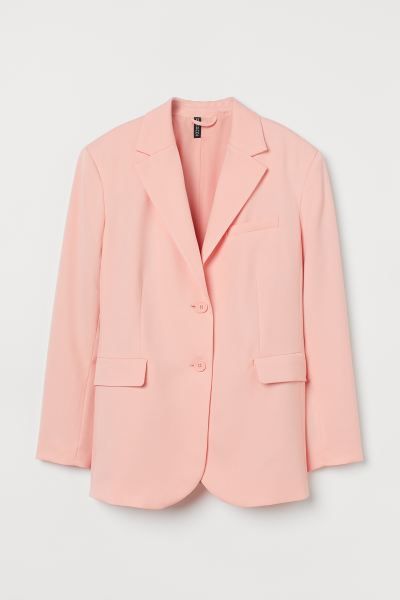 Relaxed-fit, straight-cut jacket in woven fabric. Large shoulder pads, notched lapels, and two bu... | H&M (US + CA)