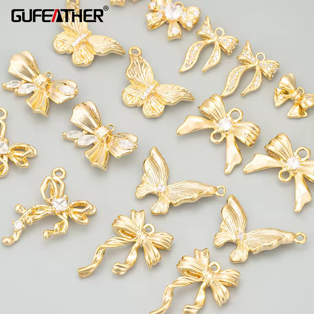 GUFEATHER ME56,jewelry accessories,18k gold rhodium plated,copper,nickel free,zircon,charms,jewel... | AliExpress (US)