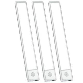 Cool White 51-LED Lamp Motion Sensor Under Cabinet Light, 12-inch Magnetic Rechargeable, 3-Pack | The Home Depot