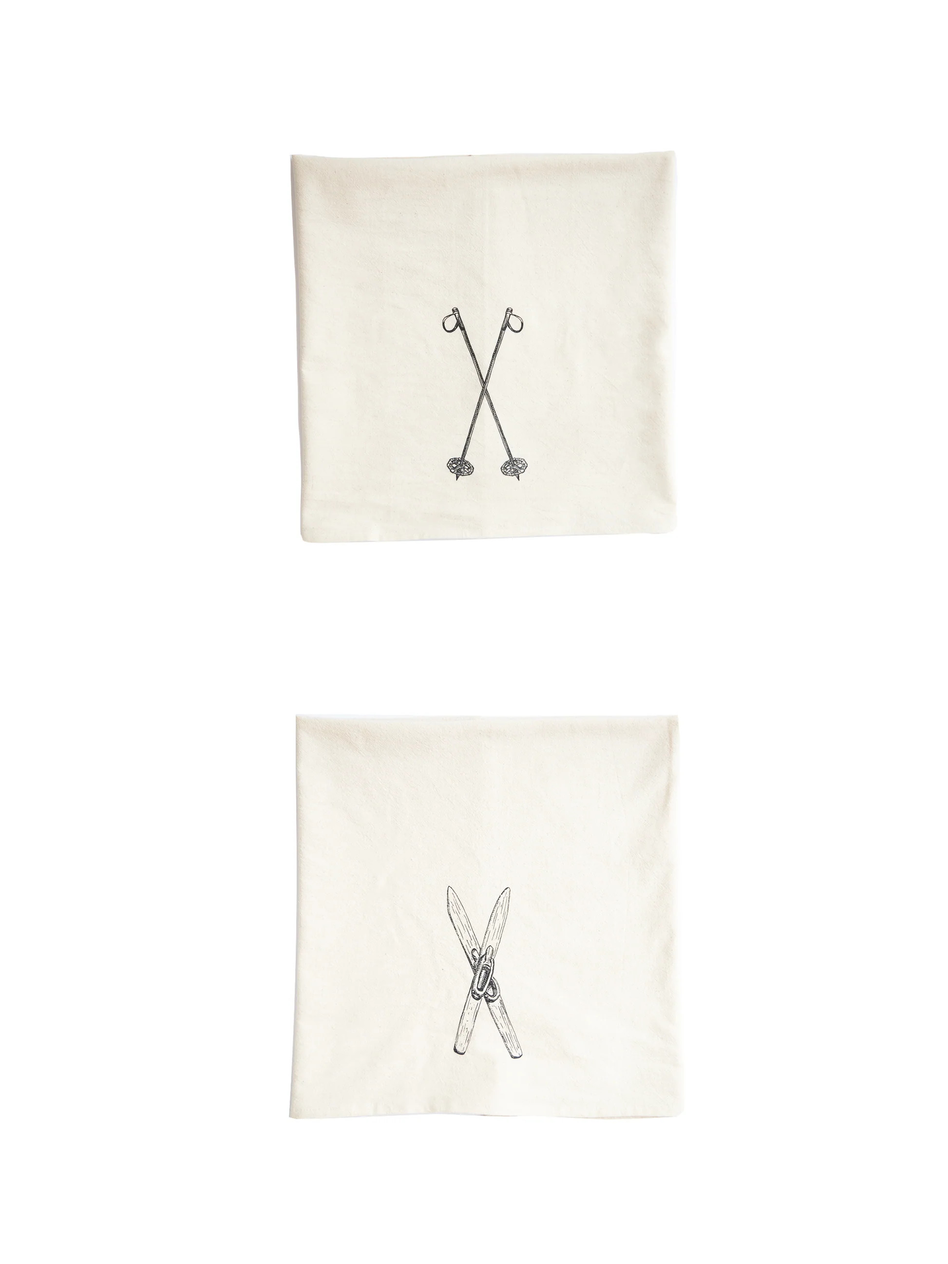 WT Skis and Poles Flour Sack Towel Set | Weston Table