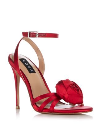 AQUA Women's Babs Satin Rosette High Heel Sandals - 100% Exclusive Shoes - Bloomingdale's | Bloomingdale's (US)