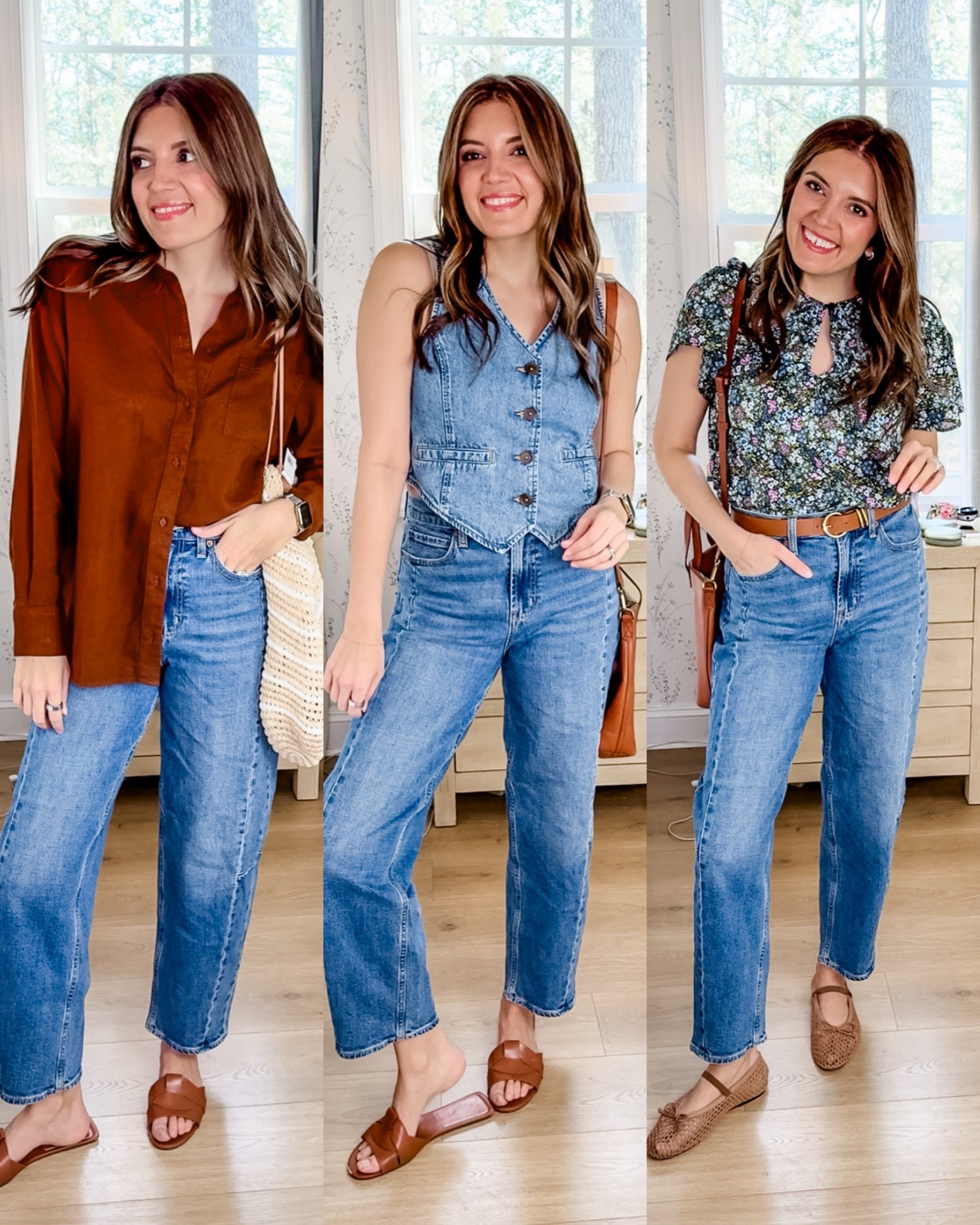 Old navy 40% off sale! Love their barrel leg jeans! I get the tall length at 5’7.5”! 

#LTKSaleAlert #LTKOver40 #LTKFindsUnder50