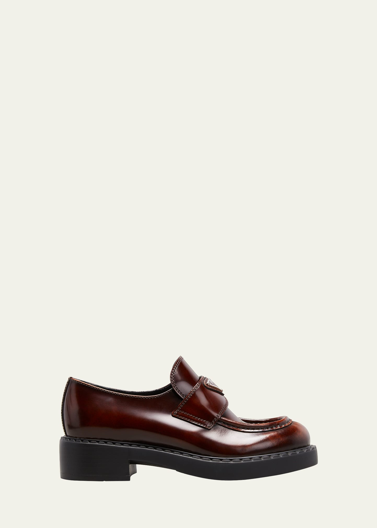 Spazzolato Fume Logo Loafers | Bergdorf Goodman