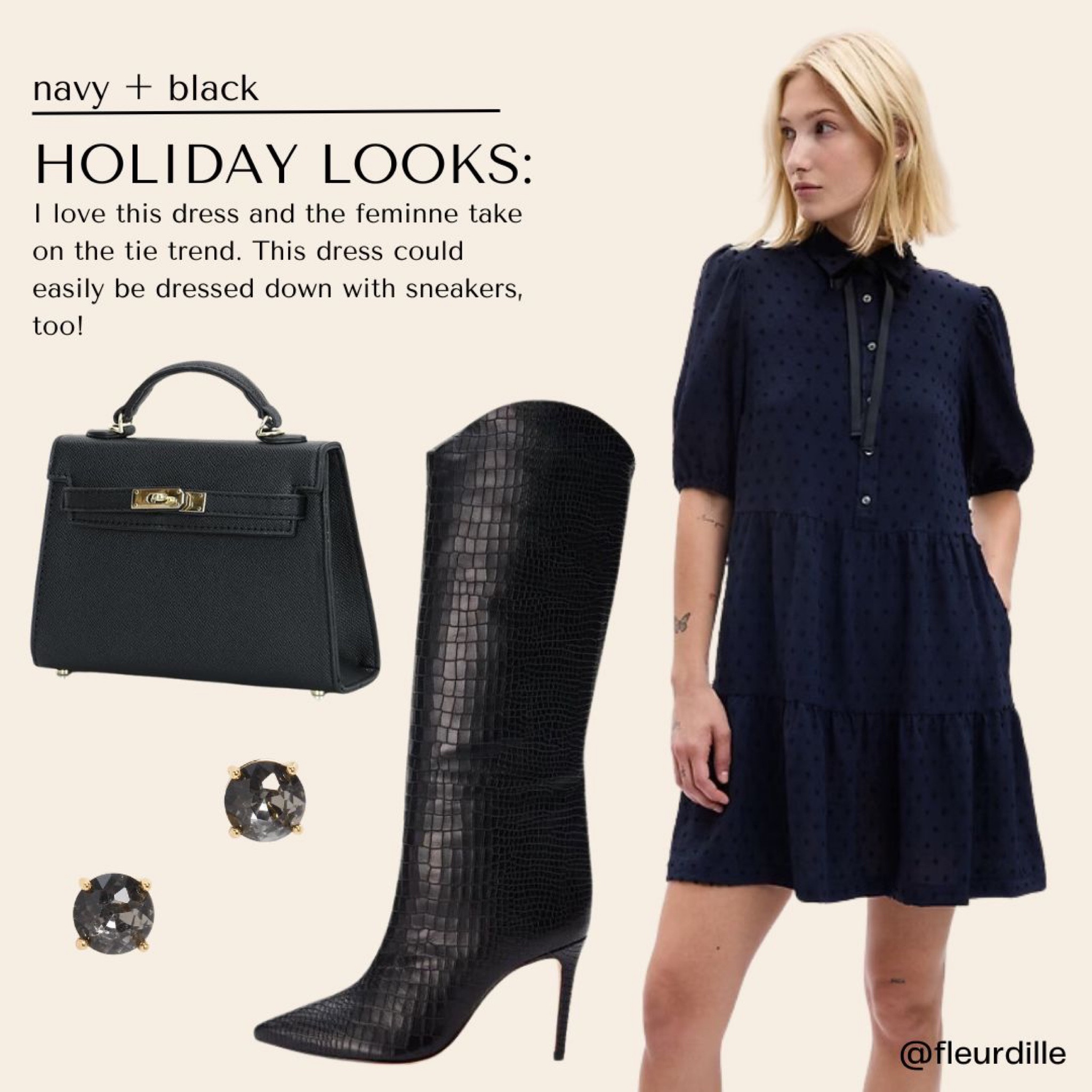 Navy & black holiday attire. 

#LTKHoliday #LTKGiftGuide #LTKSeasonal