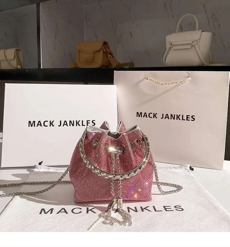 String Bucket Crystal Shiny Rhies Dia Evening Women's Handbag Wedding Party Clutch Purse Crossbod... | DHGate