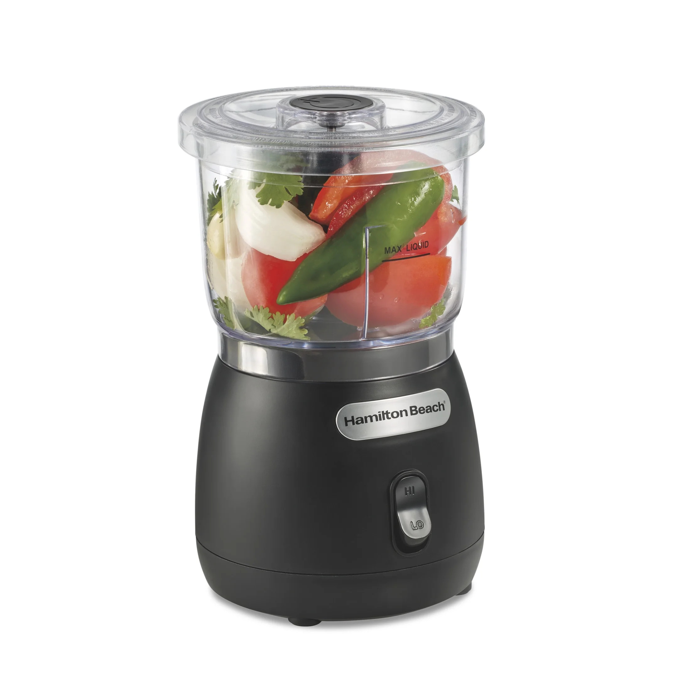 Hamilton Beach Stack & Press 2 Speed Food Chopper & Mini Food Processor, 3-Cup, Black | Walmart (US)