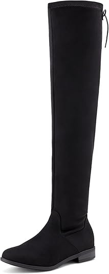 DREAM PAIRS Women's Over The Knee High Low Block Heel Riding Boots | Amazon (US)