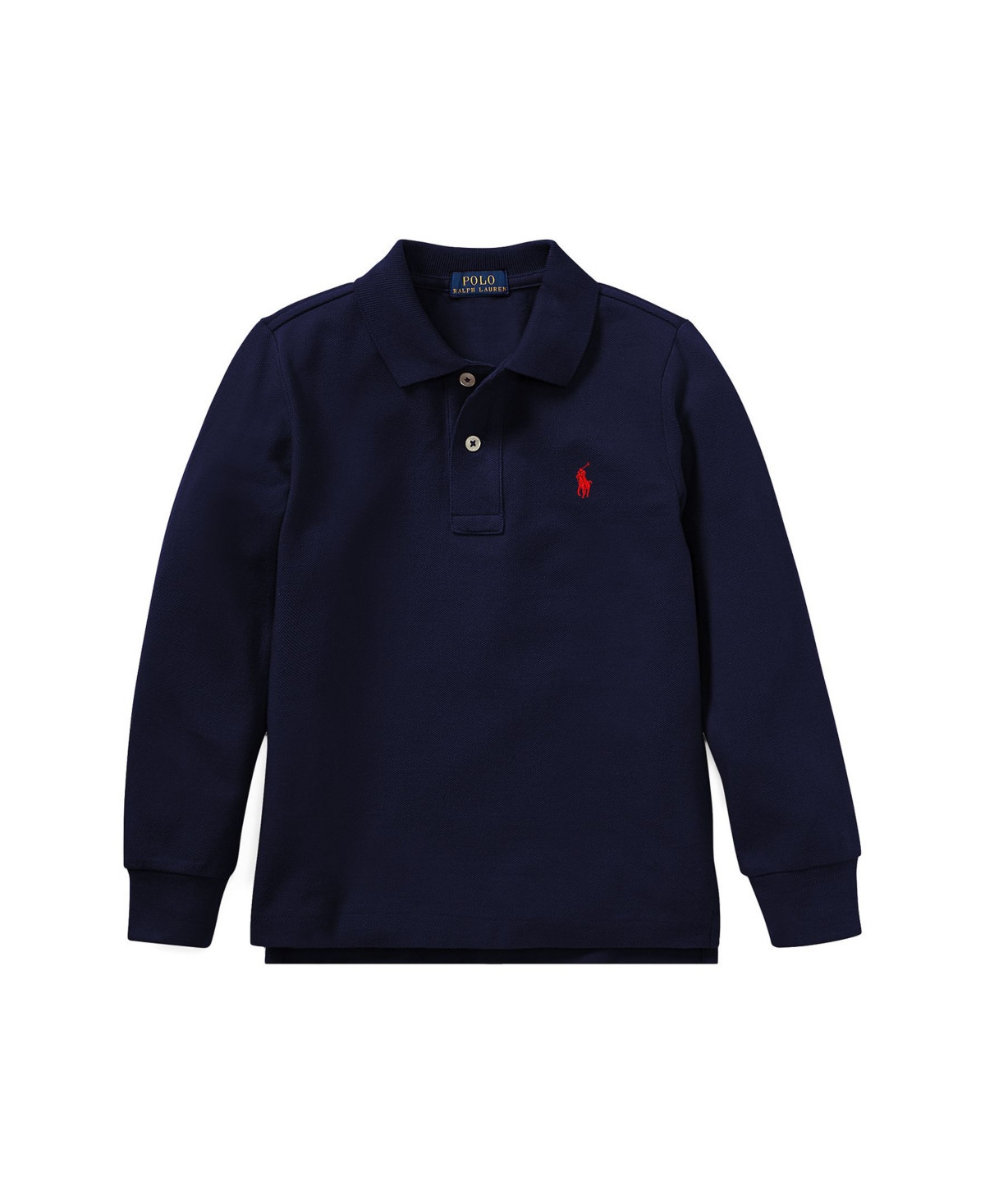 Polo Ralph Lauren Toddler and Little Boys Cotton Mesh Long Sleeve Polo Shirt - French Navy | Macy's