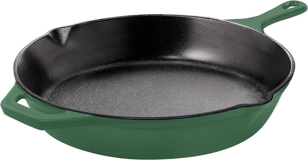 Utopia Kitchen Saute Fry Pan - Chefs Pan, Pre-Seasoned Cast Iron Skillet - Frying Pan 12 Inch - S... | Amazon (US)