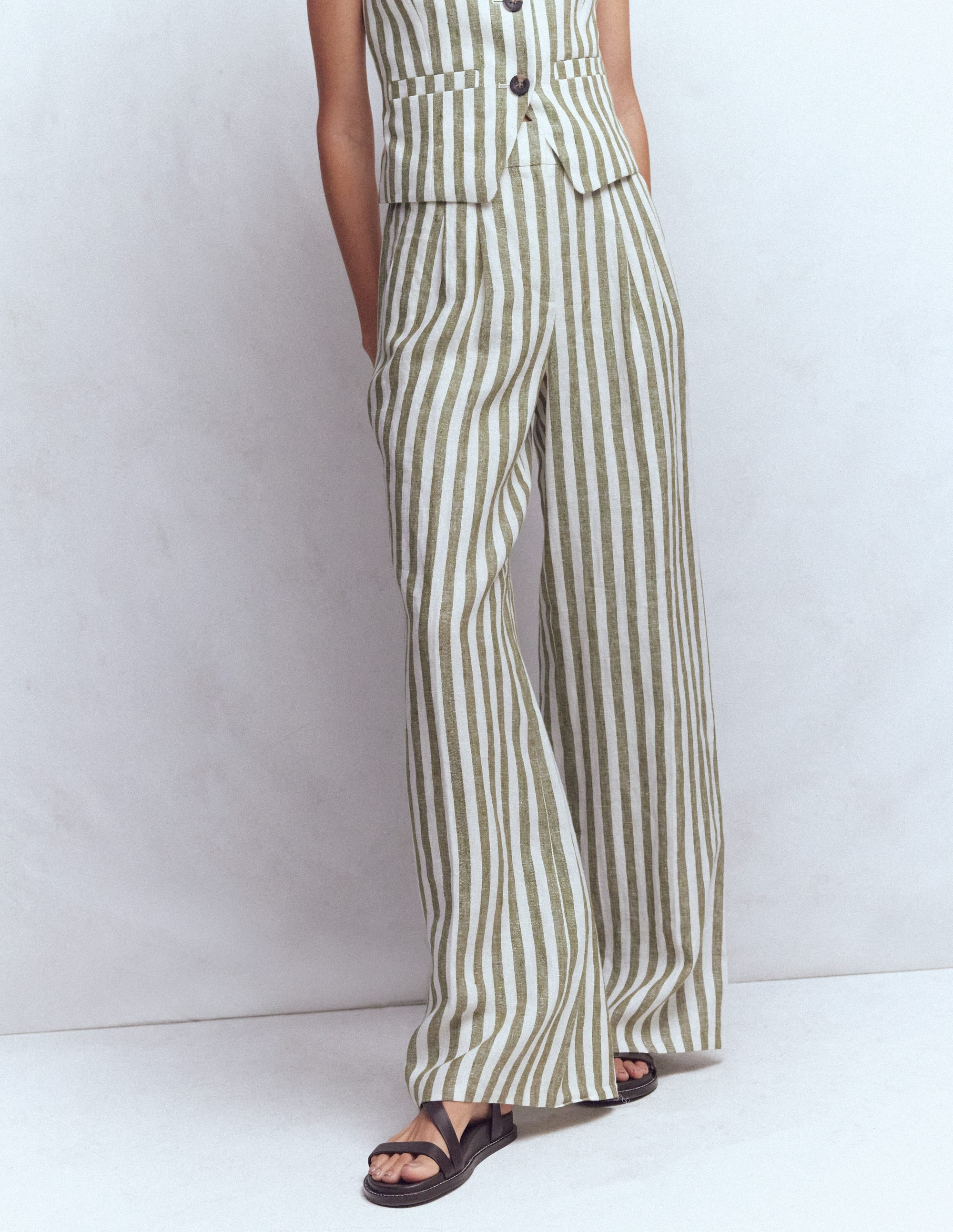 Kensington Linen Pants-Mayfly Stripe | Boden (US)