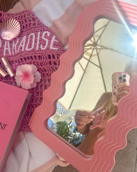 Pink wavy mirror
Pink flower hair claw
Summer accessories 
Pink YSL book
Fringe pool umbrella
Seashell compact
Shell compact
Summer accessories 
Pink accessories 

#LTKBeauty #LTKFindsUnder50 #LTKHome