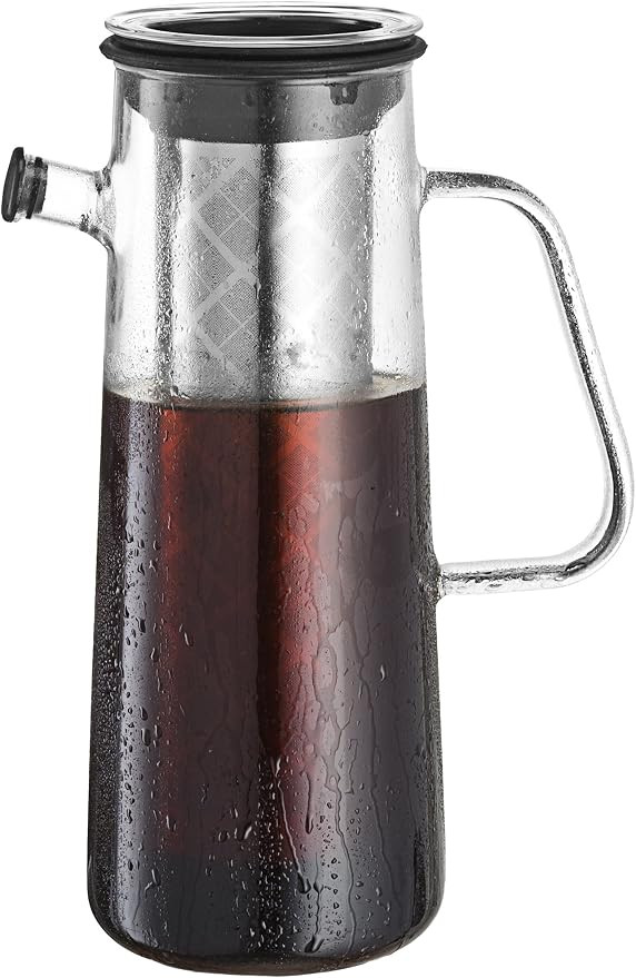 Osaka Glass Cold Brew Coffee Maker with Airtight Seal, 1L / 34oz Pitcher with Removable Stainless... | Amazon (US)