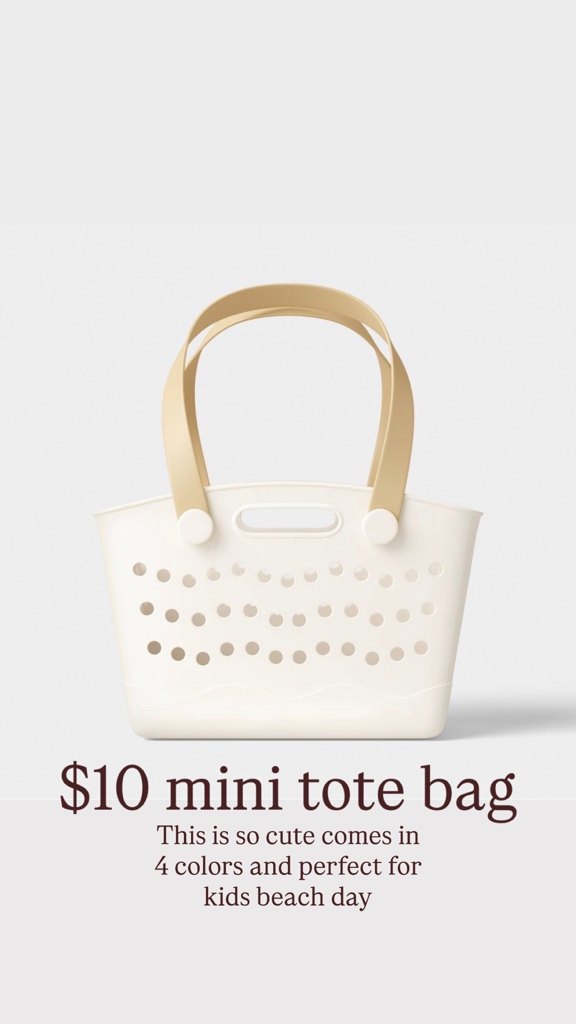 New at target this adorable mini tote comes in four colors and is only $10!! ￼

#LTKmomlife #LTKSeasonal