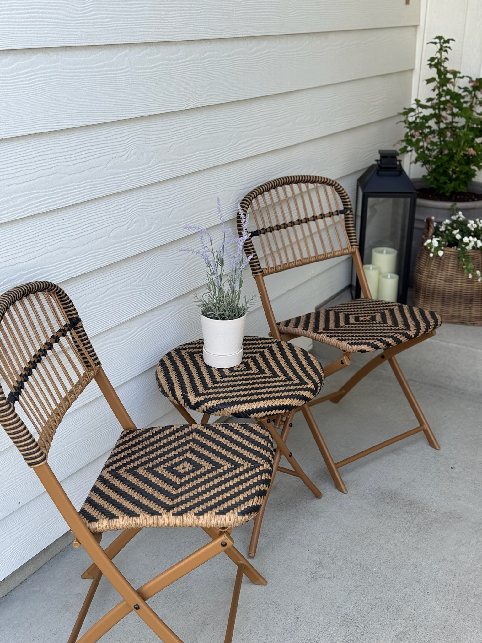 This little Target bistro pairing elevated our front entry for the spring! A perfect way to provide a moment for rest, while also adding texture and a welcoming entrance! All under $100! 

#LTKHome #LTKFindsUnder100 #LTKSeasonal