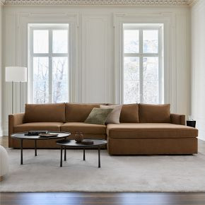 Harris 2-Piece Double Wide Chaise Sectional (126"–146") | West Elm (US)