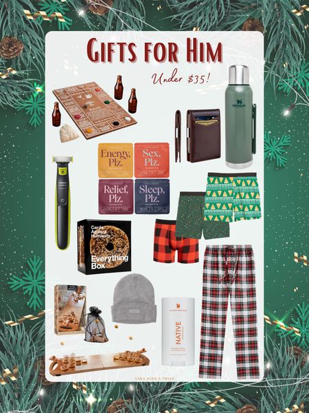 Christmas Gift Guide for Him!  Gifts all under $35!

Be sure to check out my gift guides up top for more gift inspo! 

Christmas Gift Guide
Christmas Gifts
Gifts for Him
Gift Guide for Him
Christmas Gifts for Men
Men’s Gift Ideas
Mens Pajamas

#LTKGiftGuide #LTKHoliday #LTKmens