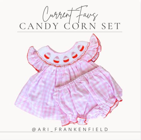 The cutest candy corn smocks for fall!! Comes in a dress and diaper cover set!

#LTKHalloween #LTKkids #LTKbaby