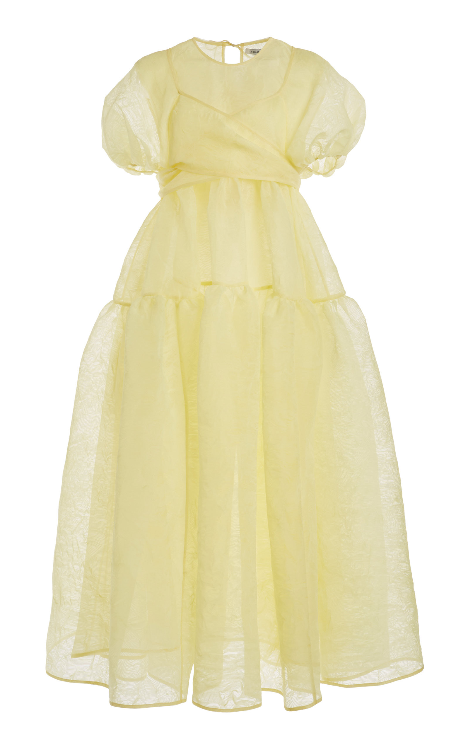 Cecilie Bahnsen Anna Textured Organza Wrap Dress | Moda Operandi (Global)