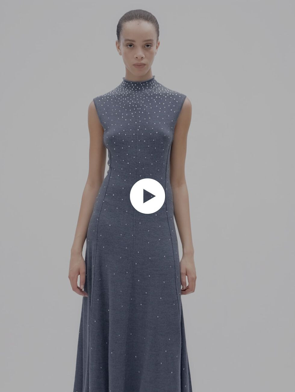 Knit maxi dress with rhinestones | Maje US | Maje US