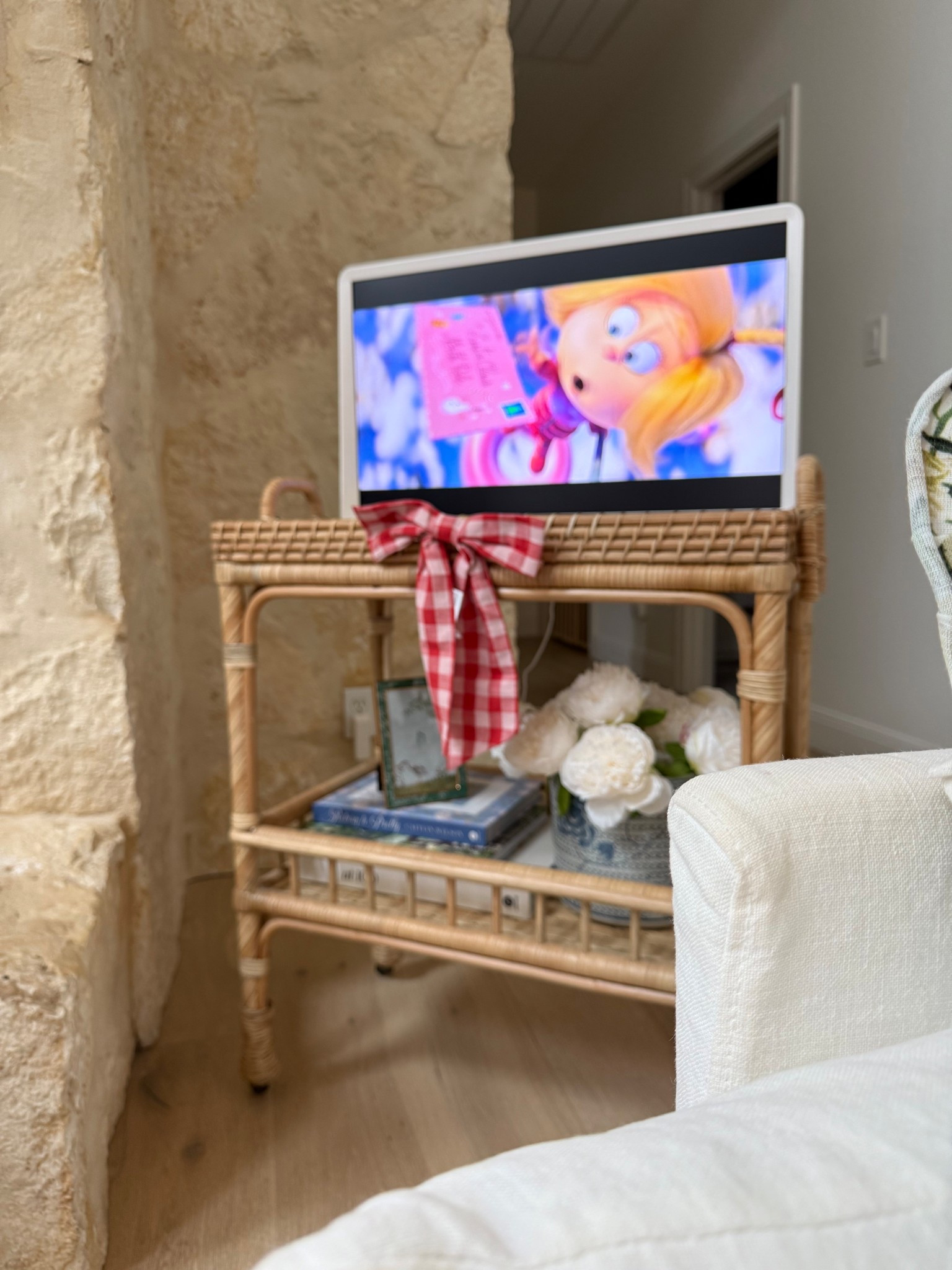 Cute Tv cart setup for living room  