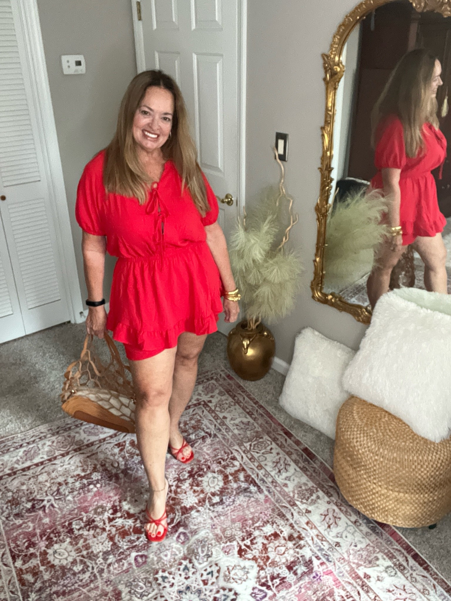 The prettiest red romper. Summer style and travel style. Perfect for a bbq and 🇺🇸🇺🇸🇺🇸holiday

#LTKTravel #LTKSaleAlert #LTKgrwm