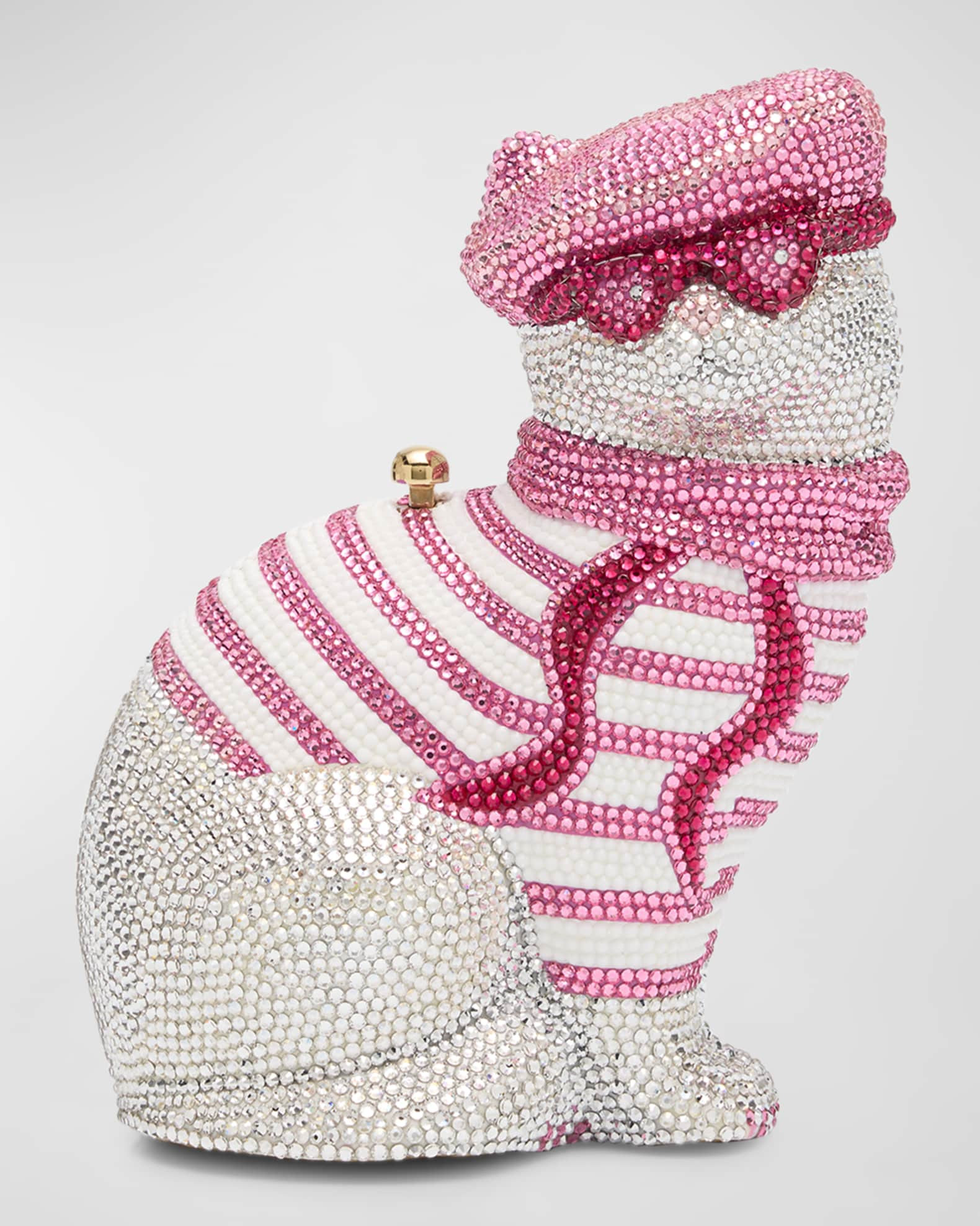 Cat with Beret Crystal Clutch Bag | Neiman Marcus