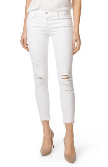 Women's J Brand 9326 Low Rise Crop Skinny Jeans, Size 25 - White | Nordstrom