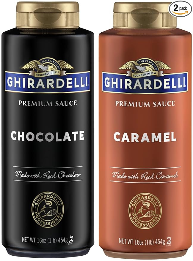Ghirardelli Chocolate and Caramel Sauces 16 oz Squeeze Bottles | Amazon (US)