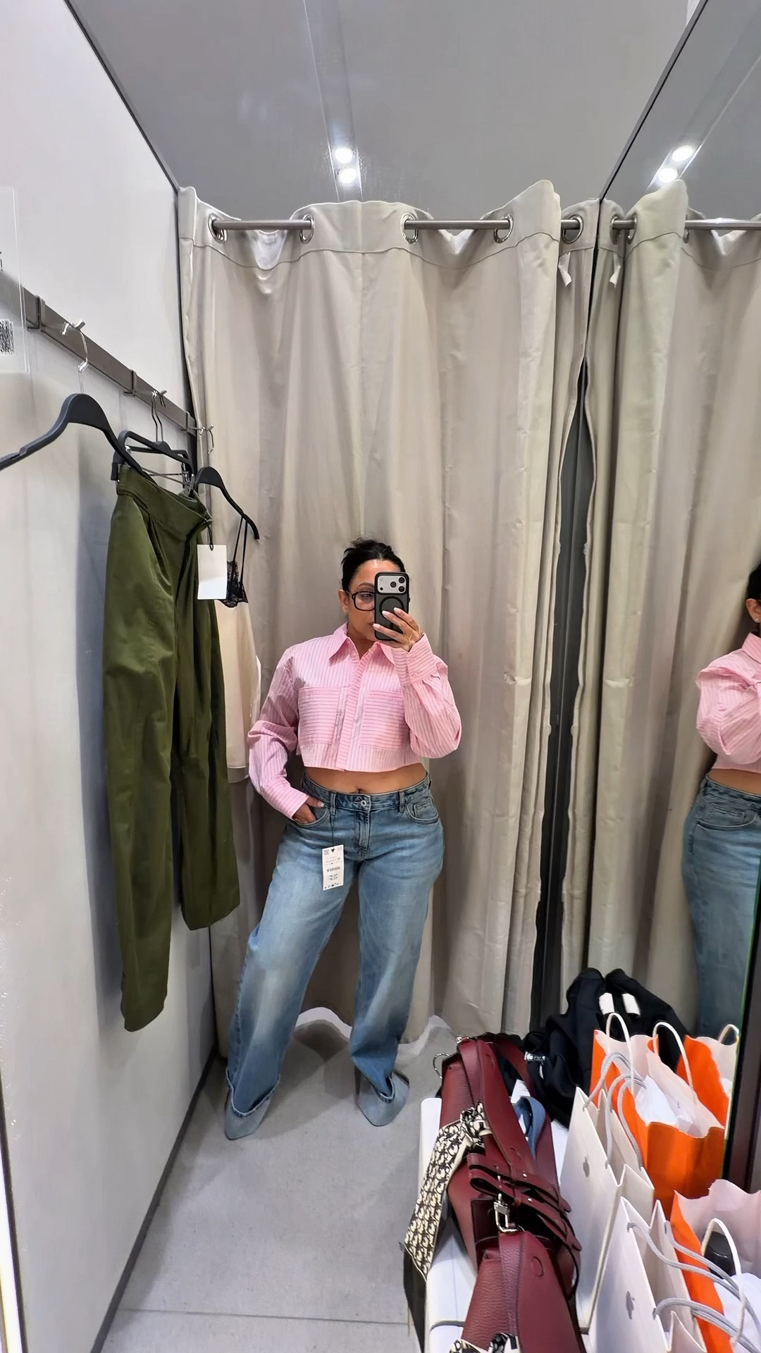 Two cute pieces I picked up today at ZARA 
Top Medium 
Jeans 8 

#LTKootd #LTKPetite #LTKOver40