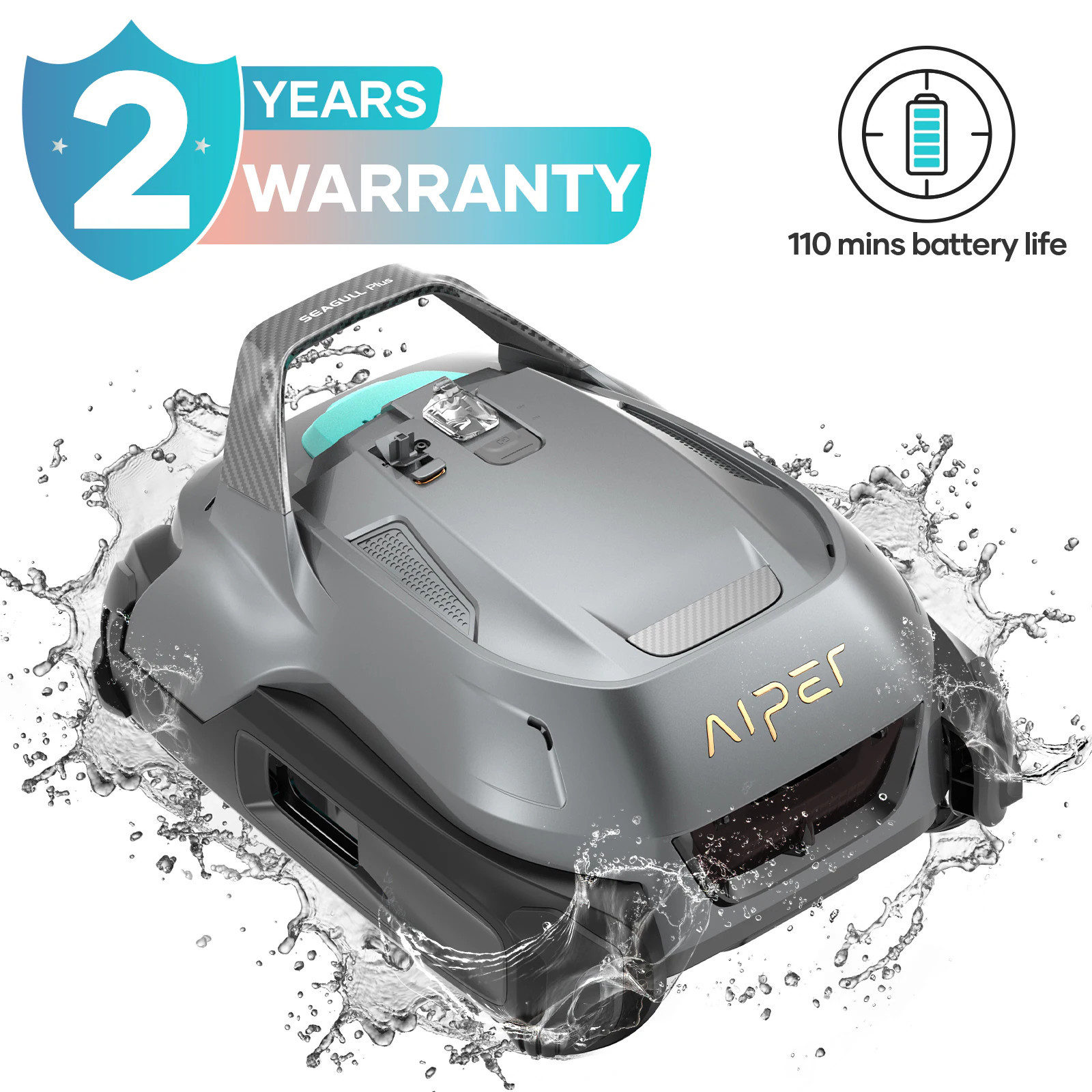 Aiper SG Plus Cordless 5.5-in Robotic Pool Vacuum one_size | SEAGULL PLUS 2 | Lowe's