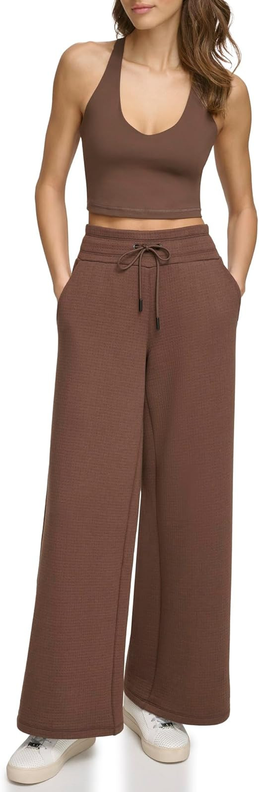 DKNY Women's Performance Full Length Ottoman Knit Wide Leg | Amazon (US)