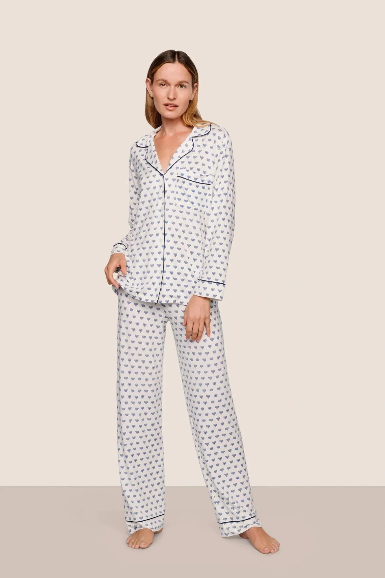 Gisele Printed TENCEL™ Modal Long PJ Set | Eberjey