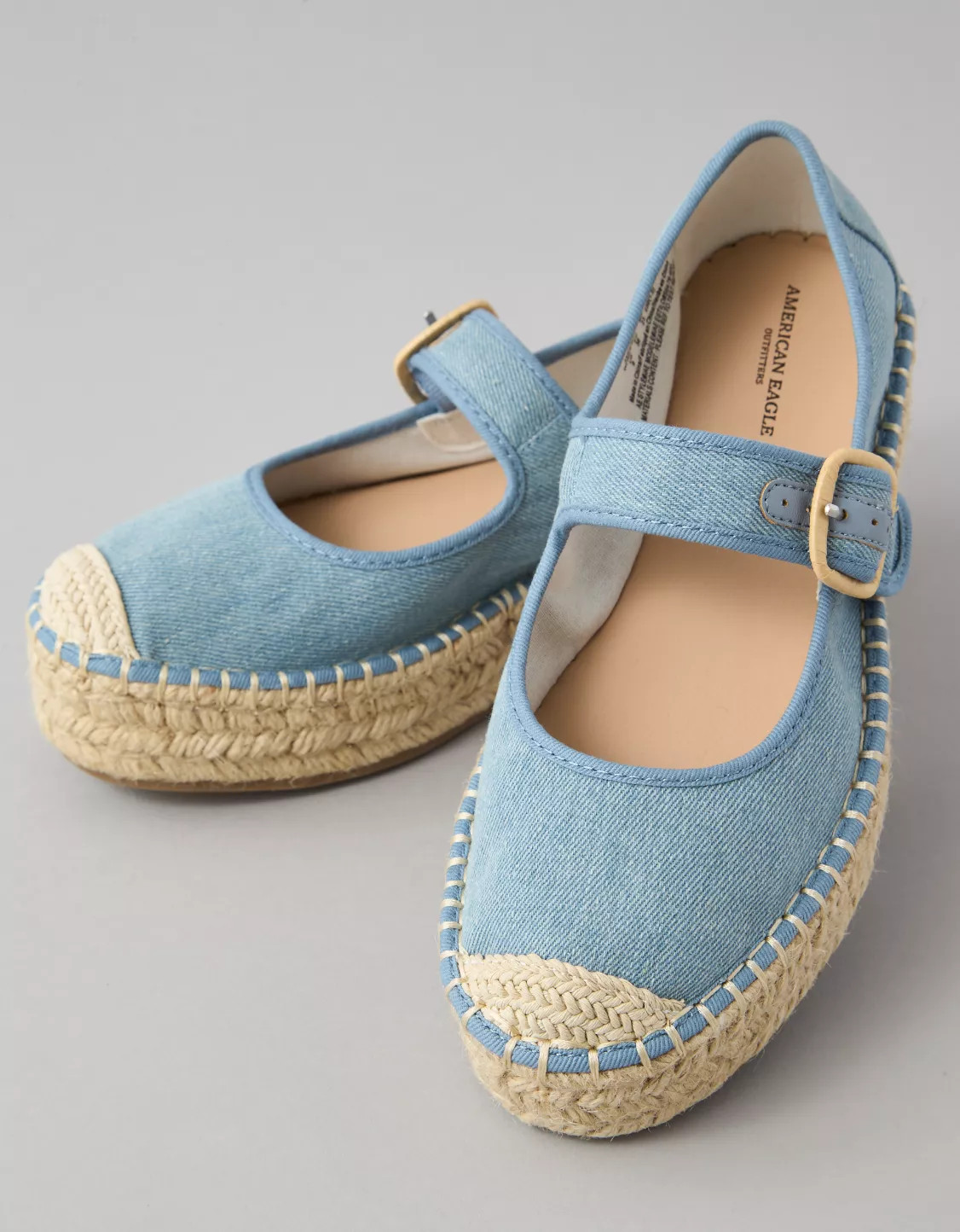 AE Denim Mary Jane Espadrille | American Eagle Outfitters (US & CA)