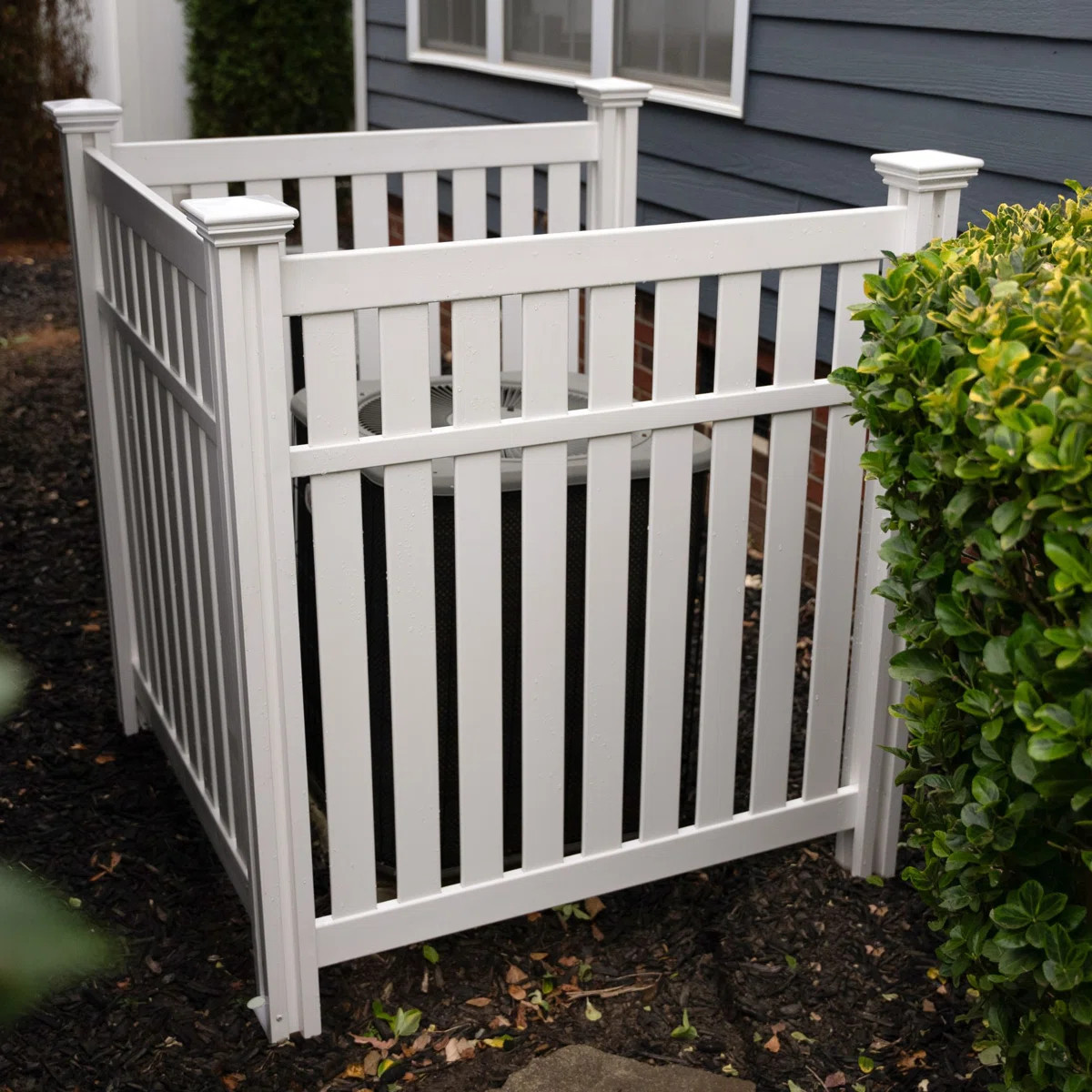 4ft H x 3.3ft W x 3.5ft L (3 Panels) No Dig Enclo Hartford White Vinyl Privacy Screen, Privacy Fe... | Wayfair North America
