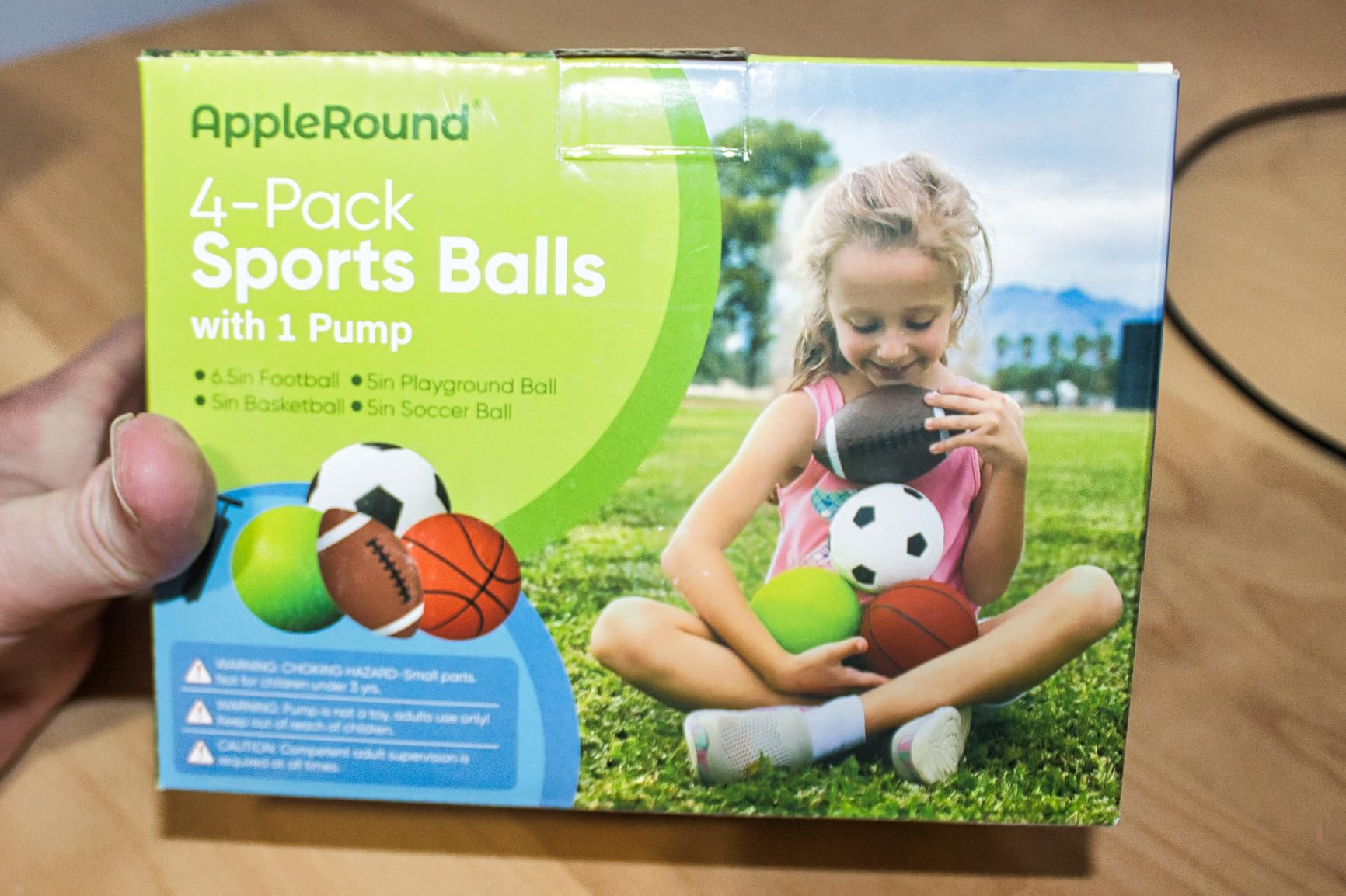 AppleRound Pack of 4 Toy Sports Balls with 1 Pump for Toddlers and Kids: 5-Inch Basketball, 5-Inc... | Amazon (US)