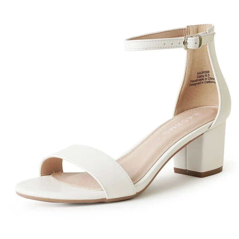 J.Adams Daisy, Women's High Heel Block heels Chunky Party Dress Shoes Ankle Strap Wedding Heeled ... | Walmart (US)