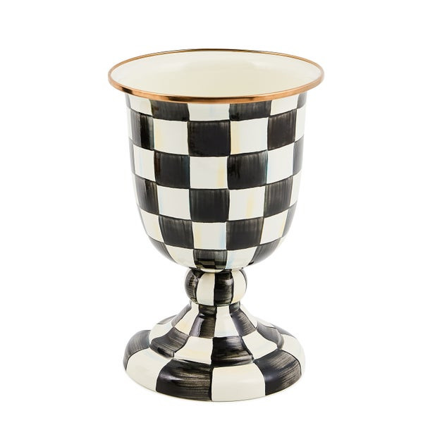 MacKenzie-Childs Courtly Check Pedestal Vase | MacKenzie-Childs
