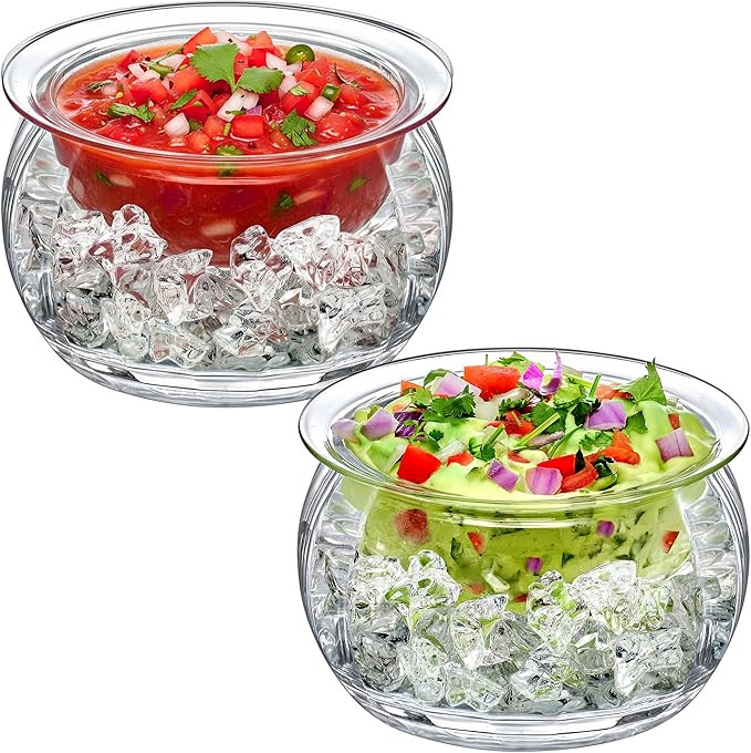 KEEPS DIPS CHILLED & FRESH FOR HOURS: Simply fill the bottom chamber with crushed or cubed ice to... | Amazon (US)