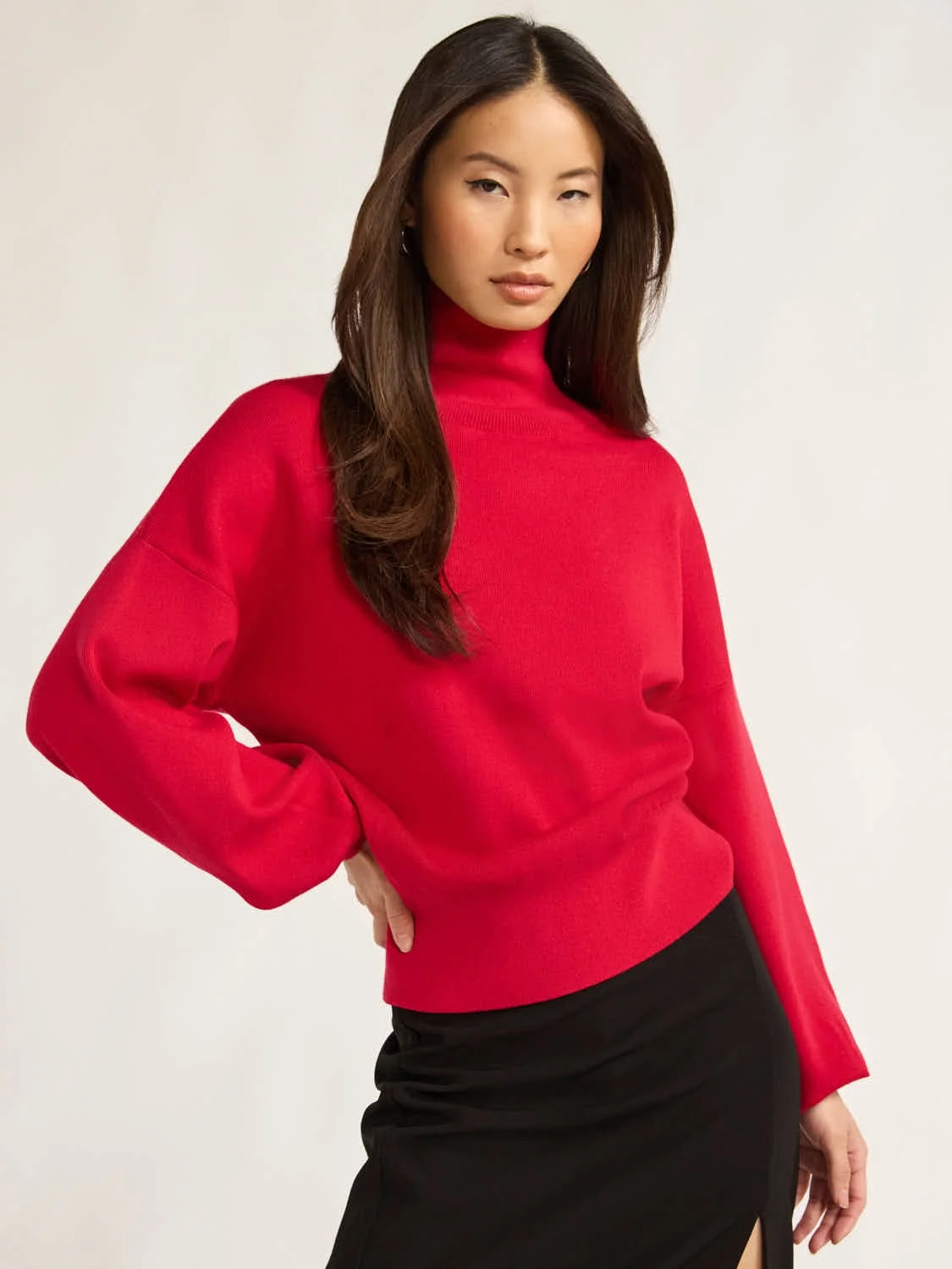 Scoop Women’s Boxy Turtleneck Sweater, Midweight, Sizes XS-XXL | Walmart (US)