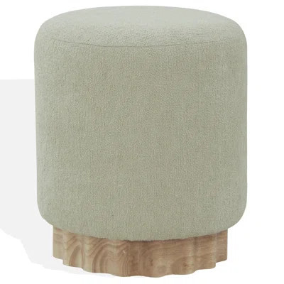 Nikolas Round Boucle Ottoman | Wayfair North America