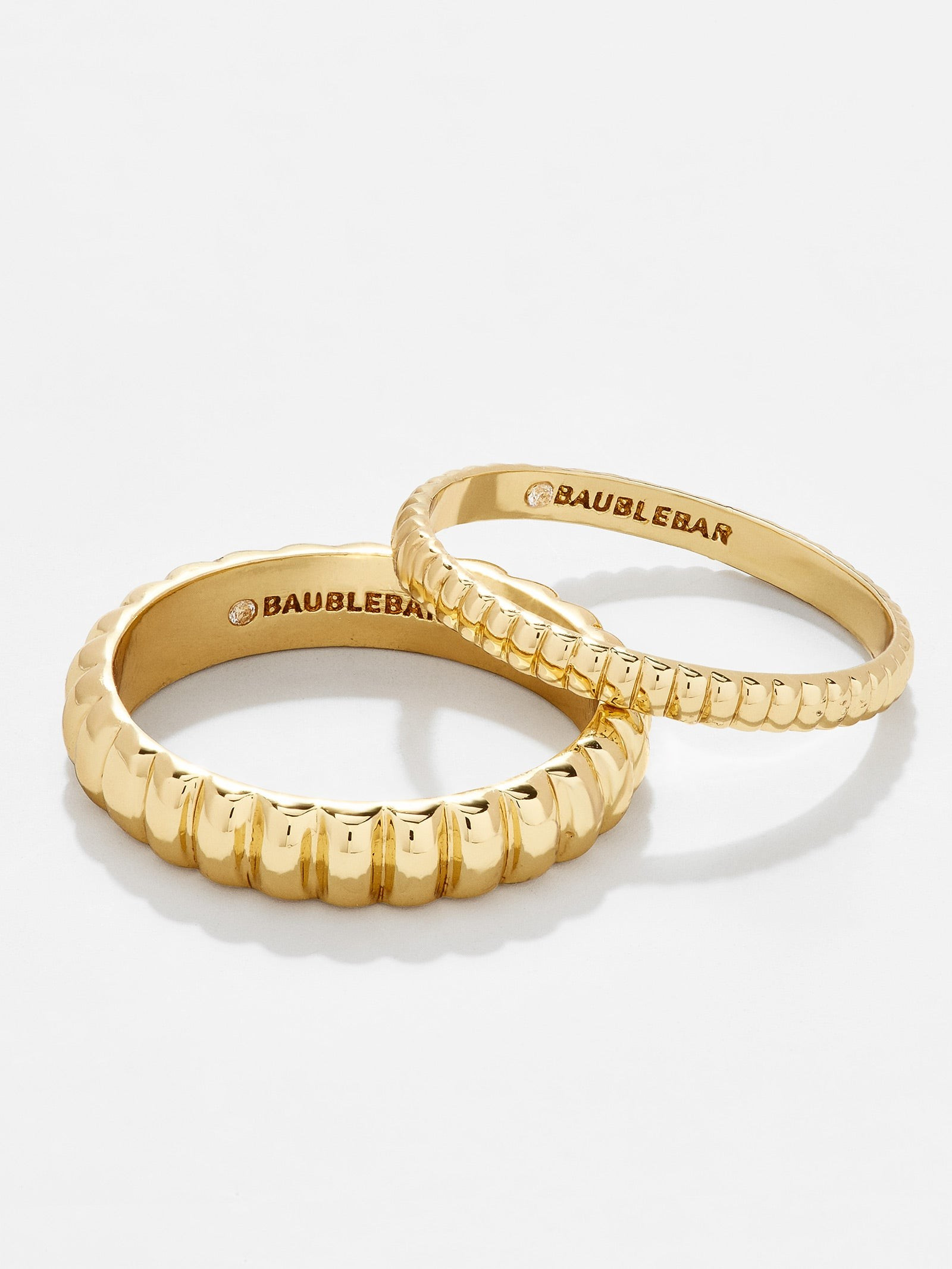 Magnolia Ring Set - Gold | BaubleBar