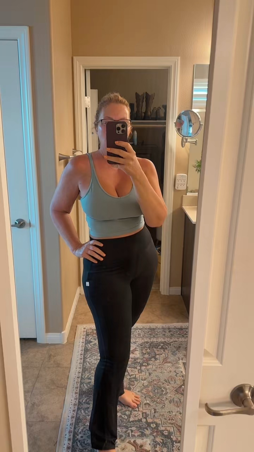 Effort with a capital C, and these flare yoga pants. If you love a good yoga outfit, or just craving a comfy day, these super soft yoga pants are for you. 

#LTKMidsize #LTKOver40 #LTKActive