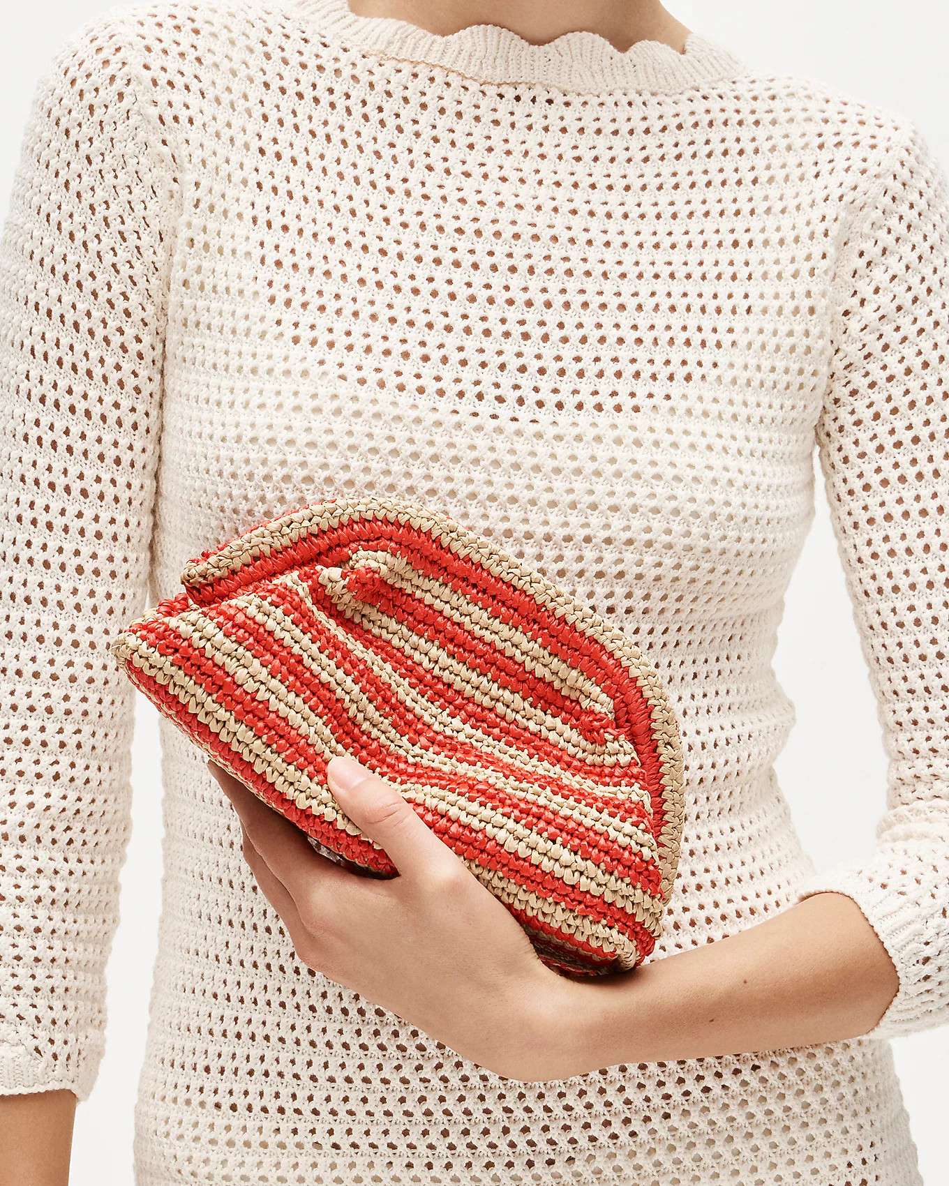 Portofino handknotted clutch in stripe | J. Crew US