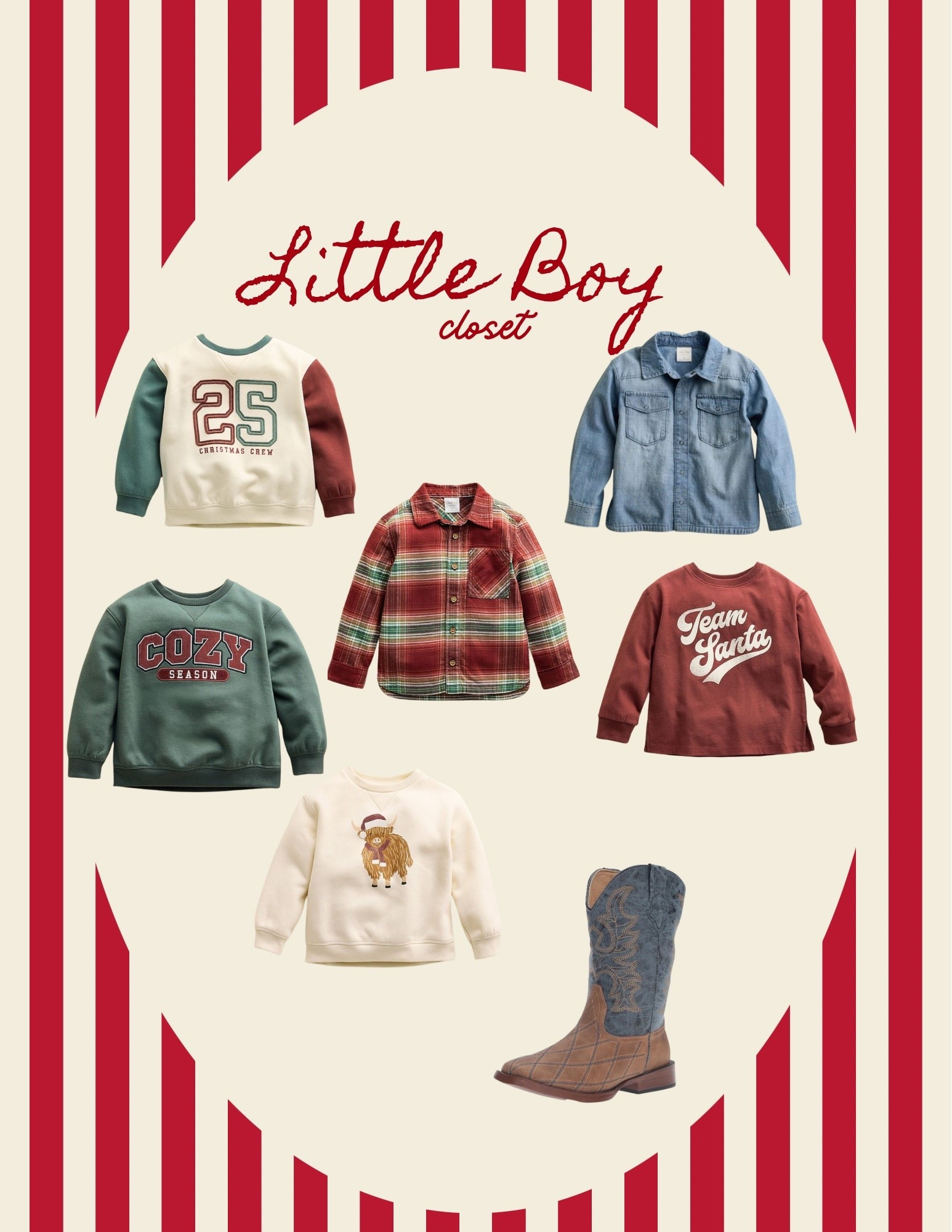Cozy little boy closets with Christmas finds 

#LTKHoliday #LTKKids #LTKBaby