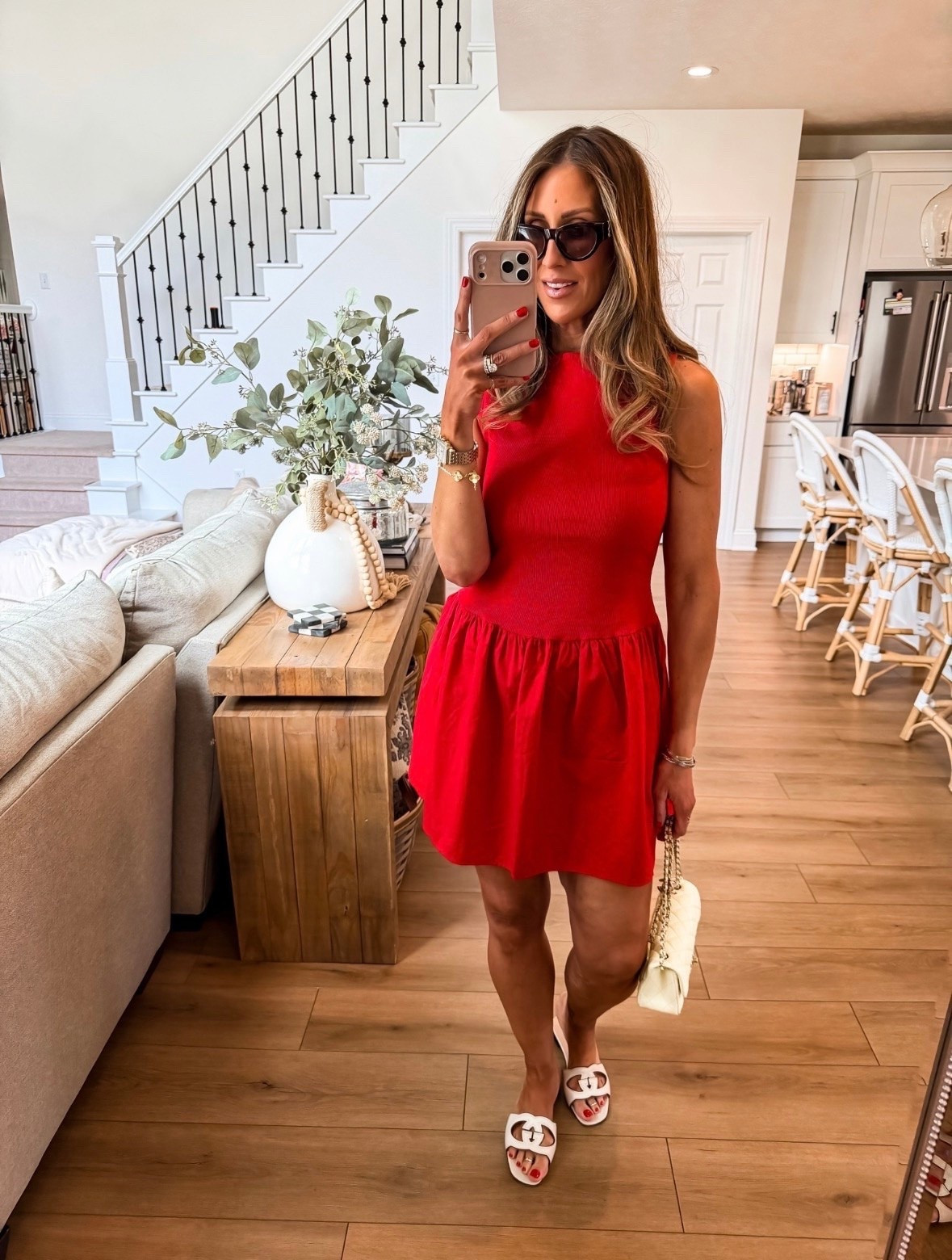 $12 dress sale! This red sleeveless dress is a must-have for summer days! Perfect for brunch dates, casual outings, or just tossing on for an effortless chic look. Pair with slides or sandals for a comfy and stylish outfit that transitions from day to night seamlessly.

Size M

red summer dress, casual summer outfit, sleeveless dress, brunch outfit idea, easy summer style, daytime chic outfit, red dress summer, summer outfit inspiration, themominstyle

#LTKootd #LTKSeasonal #LTKOver40