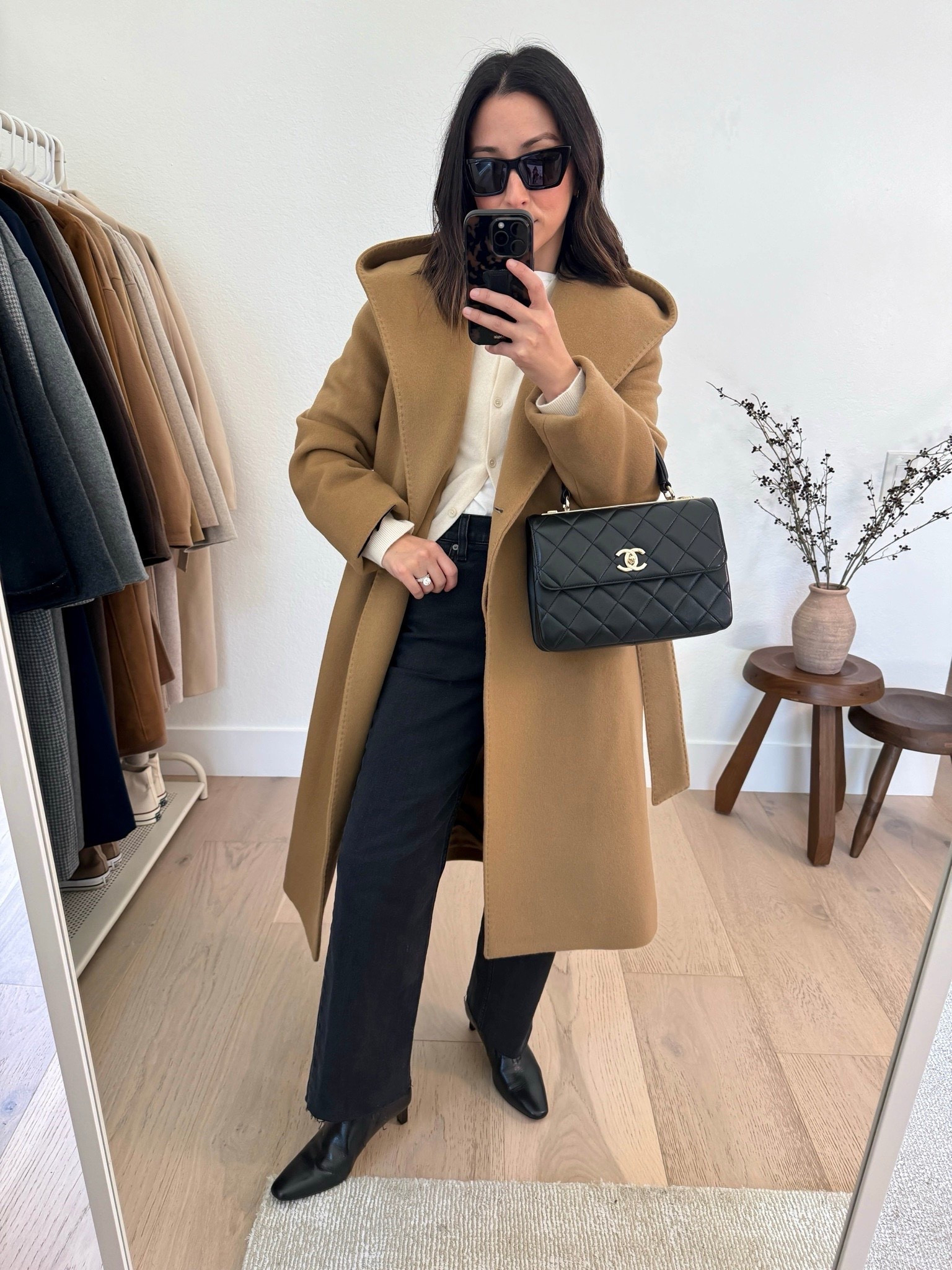 This is the o ly lined coat I own from Aritzia. Classic fit, so size up if you want to wear with a sweater. Heavy and warm. 

Aritzia The Emilie Coat  in Saville Size Small
Aritzia Cashmere Cardigan Small
Aritzia Farrah High Rise Jeans 26, Cut Hems
Madewell Dime Booties 5.5
Chanel Trendy CC Small
YSL Sunglasses

Winter outfits, winter style, petite style, coats 

#LTKPetite #LTKSeasonal #LTKHoliday