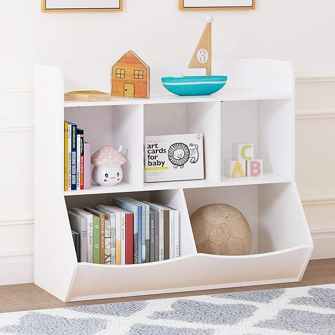 UTEX Toy Storage Organizer with Bookcase, Kid’s Multi Shelf Cubby for Books,Toys, Storage Organ... | Amazon (US)