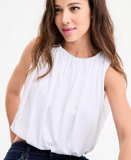 Bar III Women's Bubble-Hem Sleeveless Top, Exclusively at Macy's - Macy's | Macy's